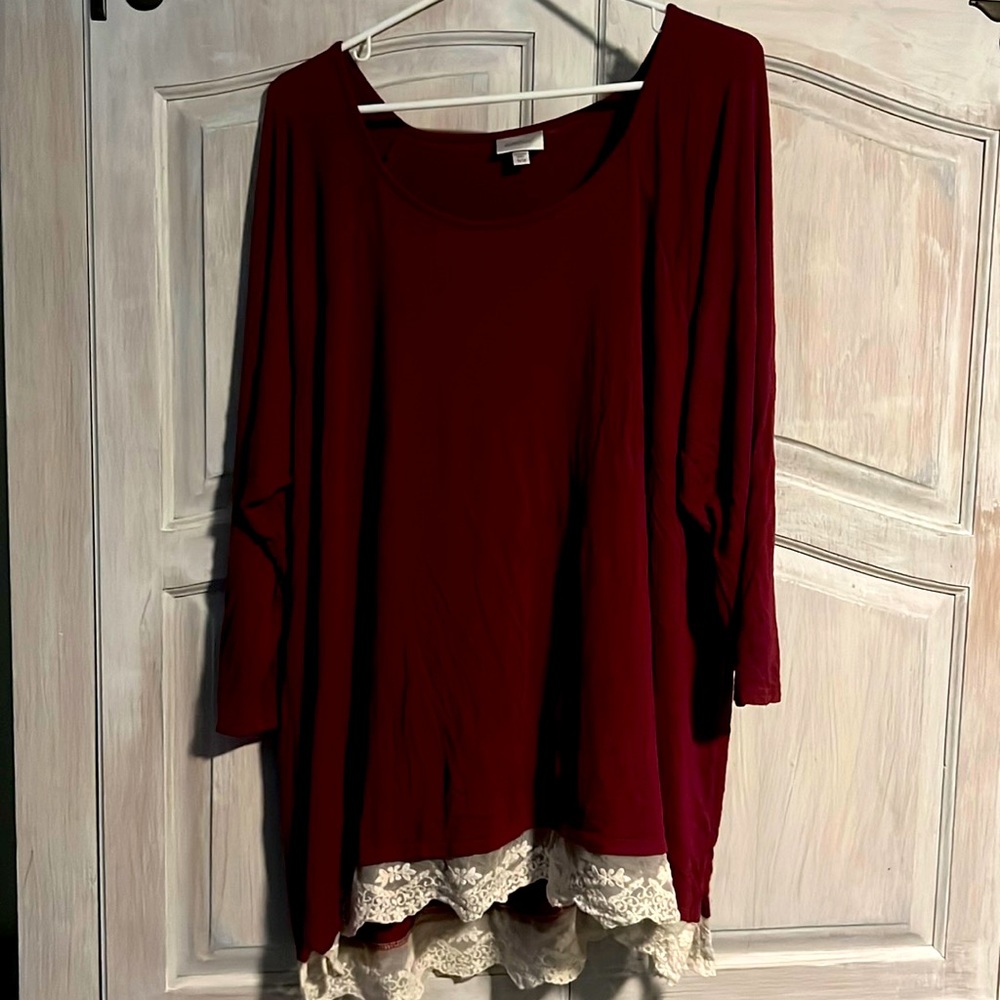 Avenue Shirt. Maroon color. Don’t hit anymore